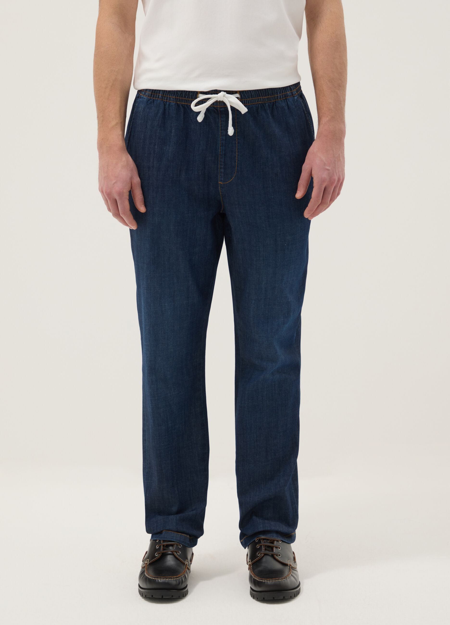 Blue Regular Fit Stretch Denim Cotton Jeans