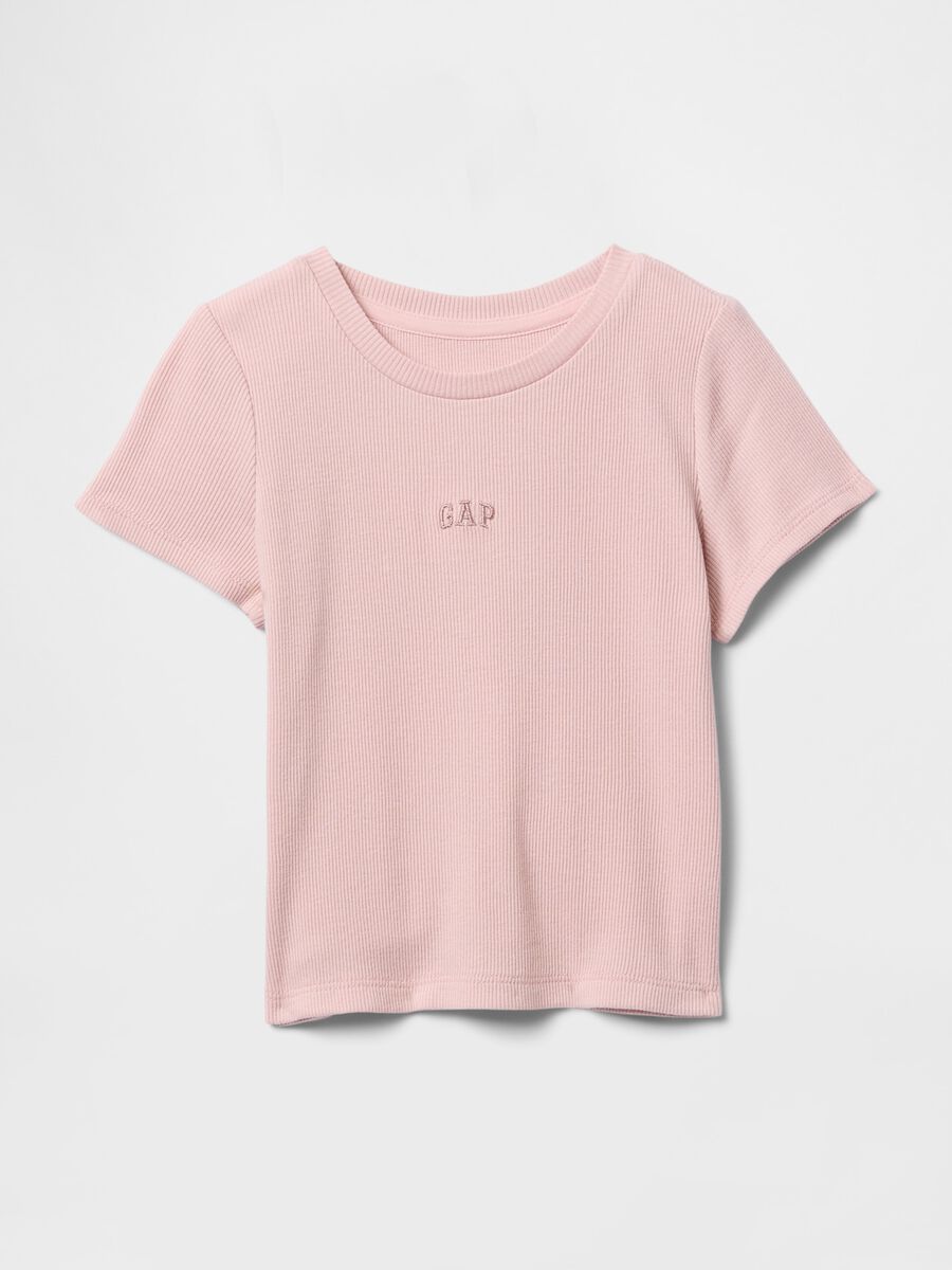 Pink short sleeve cotton T-shirt GAP Kids_0