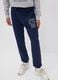 Blue pure cotton joggers with college print for boys_2