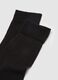 Two-pack black cotton blend long socks_1