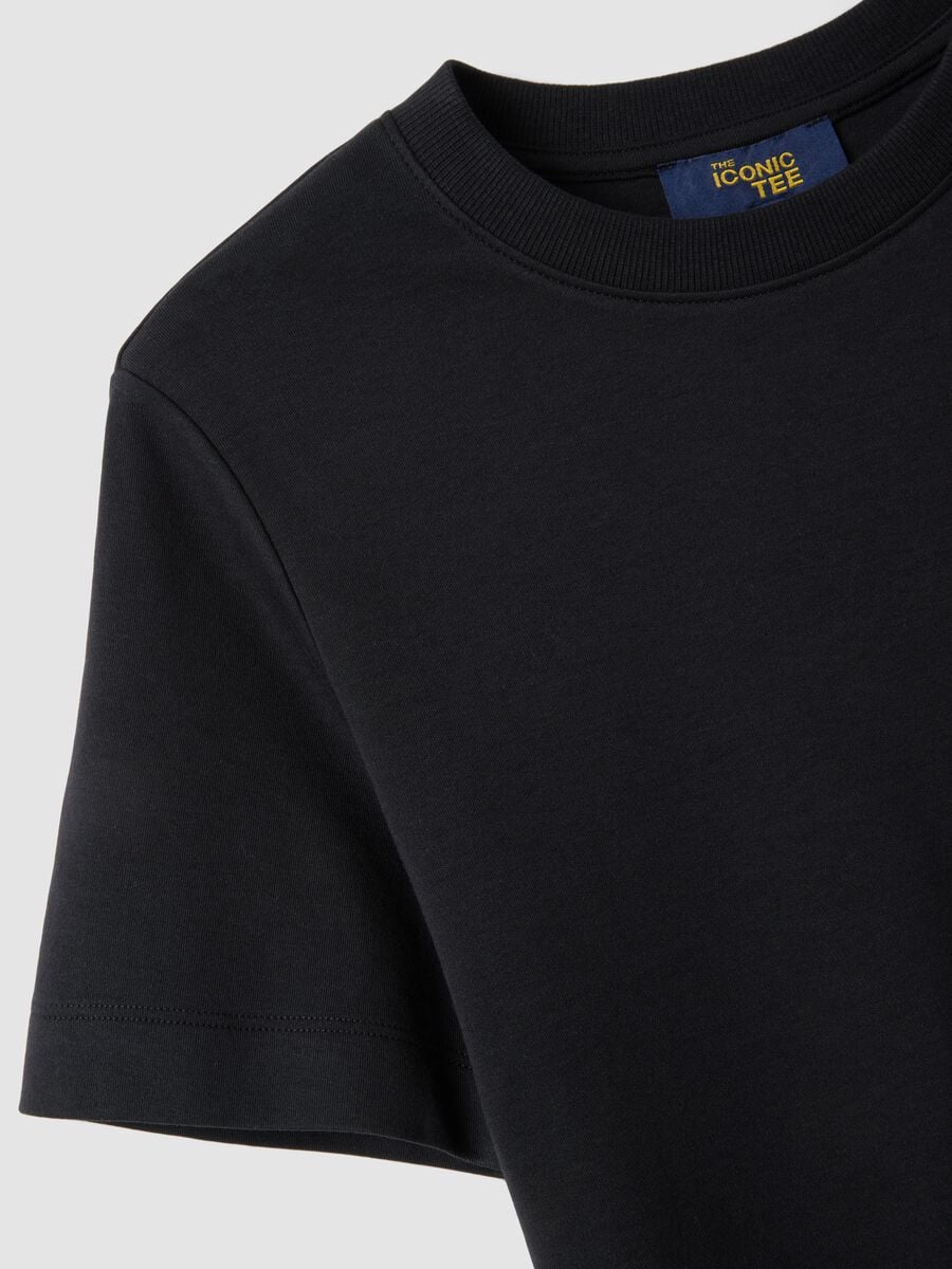 Relaxed fit black pure cotton T-shirt_5