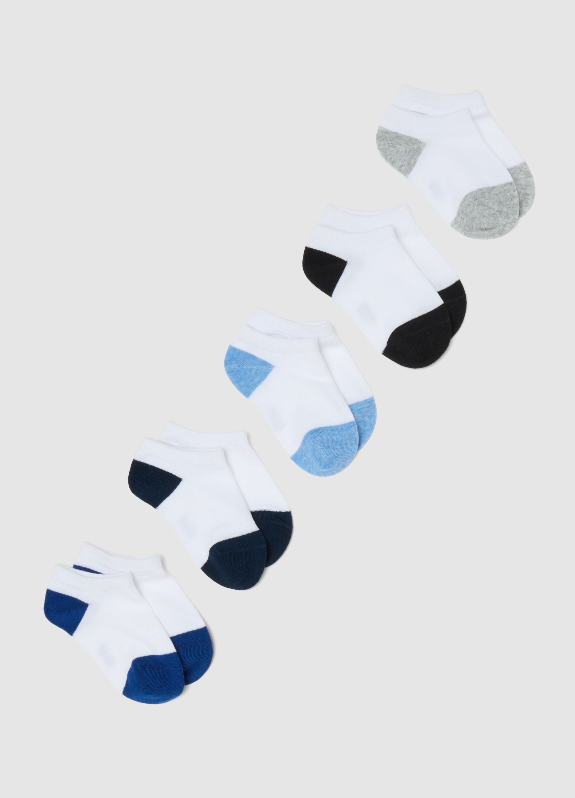 Multipack of multicoloured stretch cotton blend socks for children