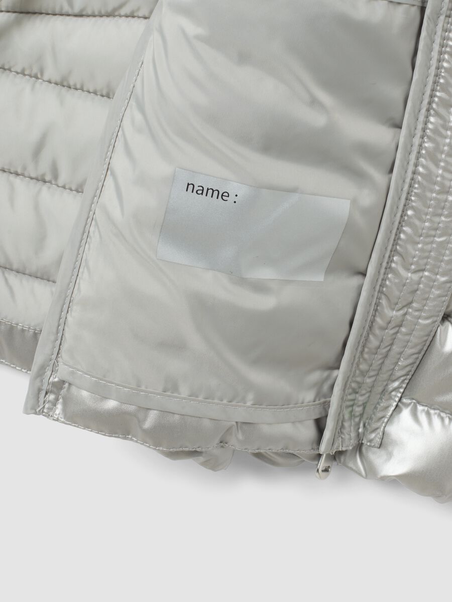 Ultralight Grey Hooded Zip-Up Puffer Jacket for Girls_2