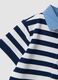 Blue striped stretch-cotton polo with classic collar_2