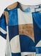 Multicolour stretch cotton midi dress with geometric print_5