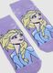 Girls' Regular Fit Purple Cotton Blend Socks with Frozen Print_2