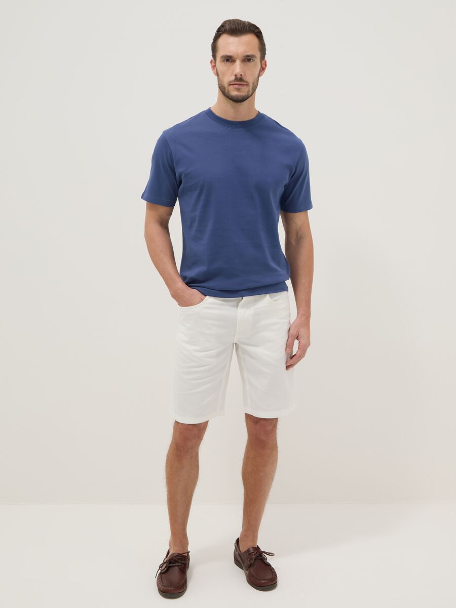 Shorts bianchi in puro cotone regular fit_0