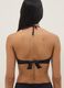 Black stretch bandeau bikini top with beaded detail_2