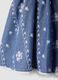 Blue pure cotton mini skirt with embroidery_3
