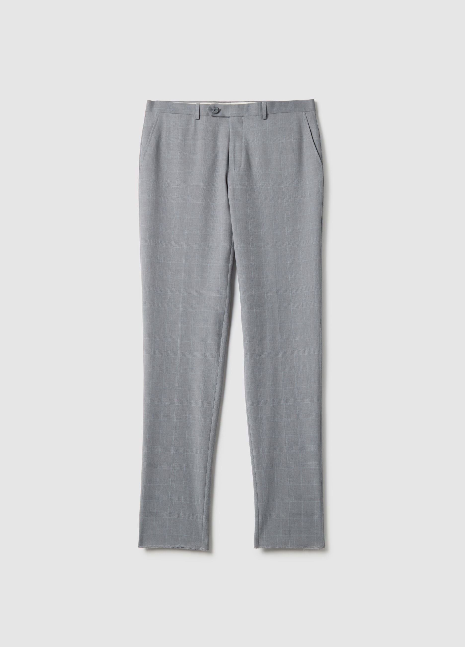 Grey Slim Fit Lined Suit