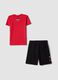 Multicolour pure cotton oversized fit Chicago Bulls set for boys_4