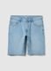 Men&rsquo;s slim-fit blue denim Bermuda shorts_4