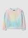 Regular fit multicolour cotton blend sweatshirt for girls with slogan_0