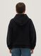 Boys' Regular Fit Black Pure Cotton Hoodie with Zip_1