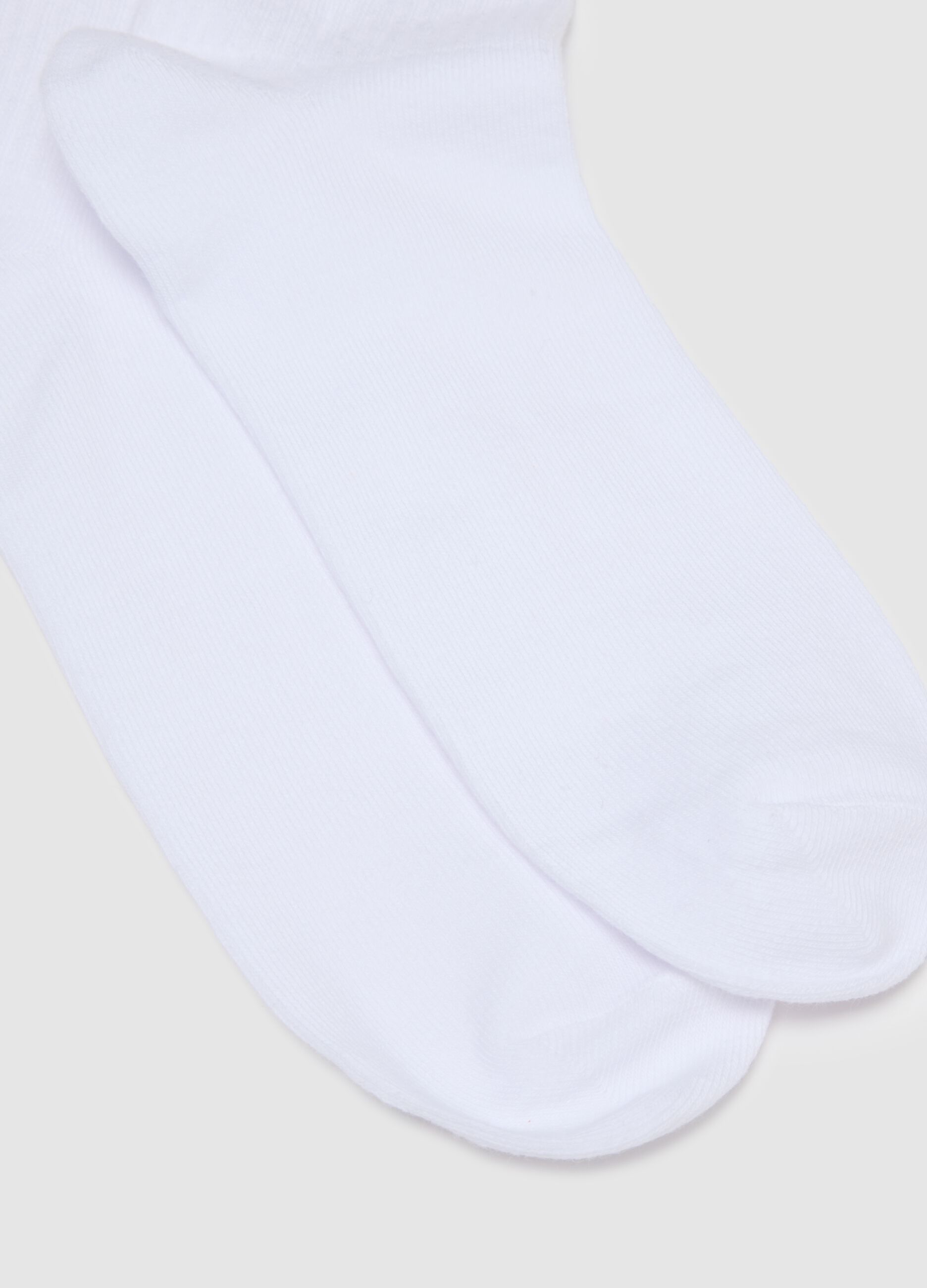 Multipack of white sports socks in cotton blend with snug fit