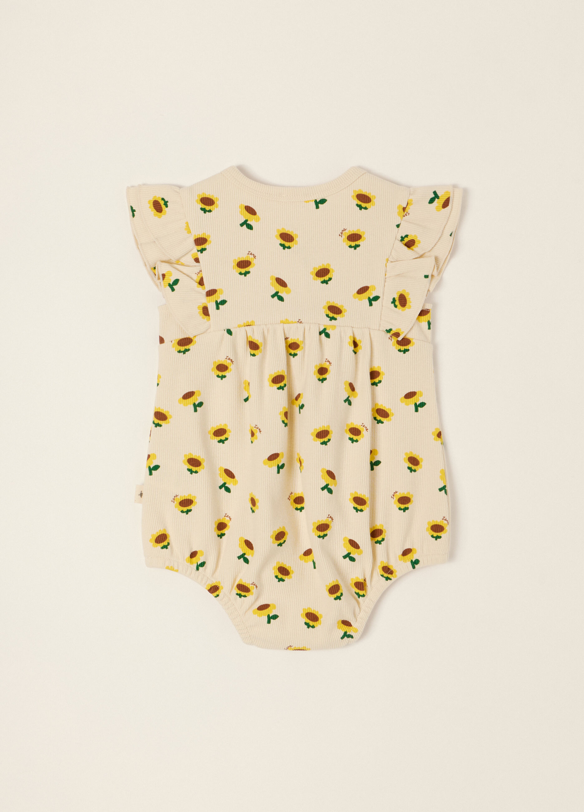 IANA baby girl stretch cotton rib romper