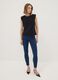 Blue skinny-fit jeans in stretch cotton and viscose_0