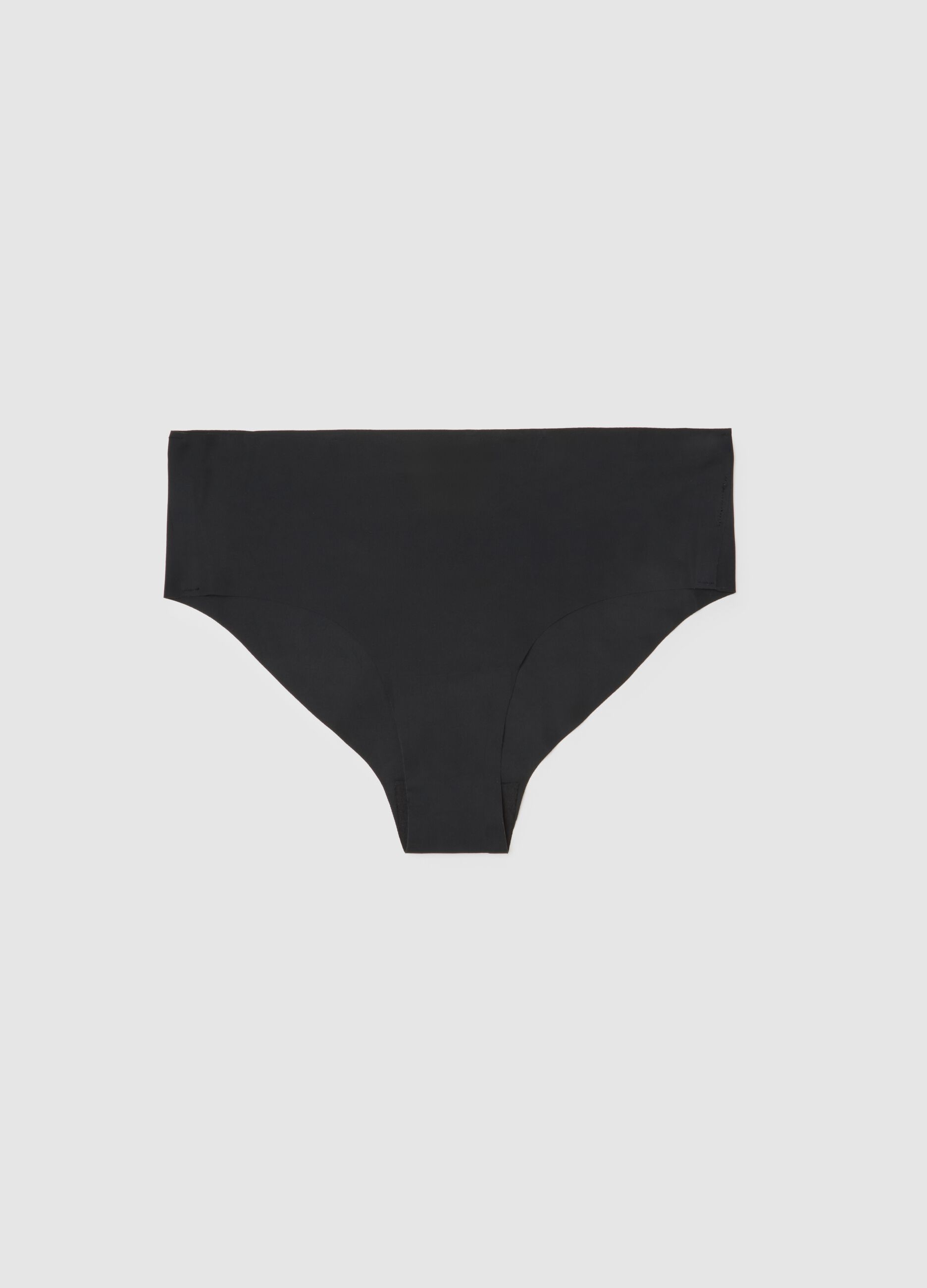 Regular fit black stretch blend briefs