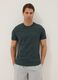 Green short-sleeve striped pyjama set in pure organic cotton jersey_1