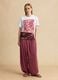 T-shirt bianca in puro cotone con stampa ricamata floreale_1