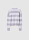 Regular fit girl's multicoloured striped cotton blend jumper_4
