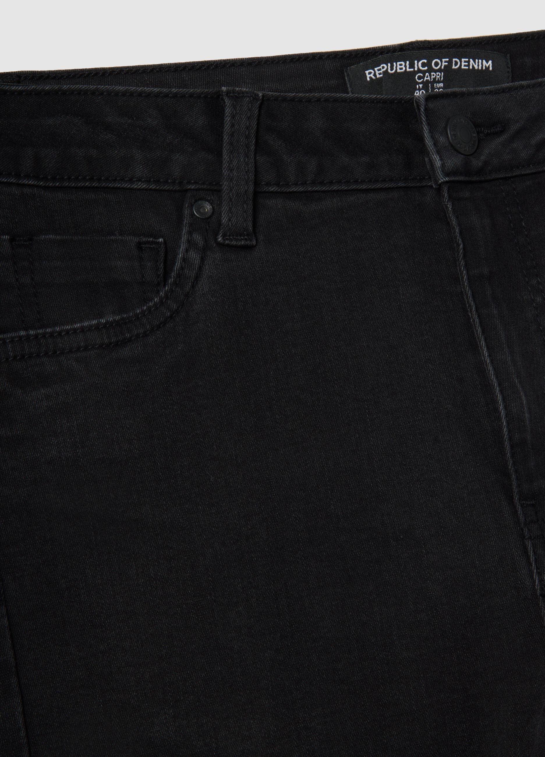 Black skinny jeans in stretch cotton and viscose