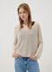 Beige viscose and linen blend knit_2