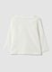 White pure organic cotton T-shirt with teddy bear print for baby girl_1
