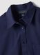 Blue pure cotton shirt with patch pocket, oversized fit_5