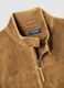 Beige Genuine Leather Jacket Regular Fit with Zip_5