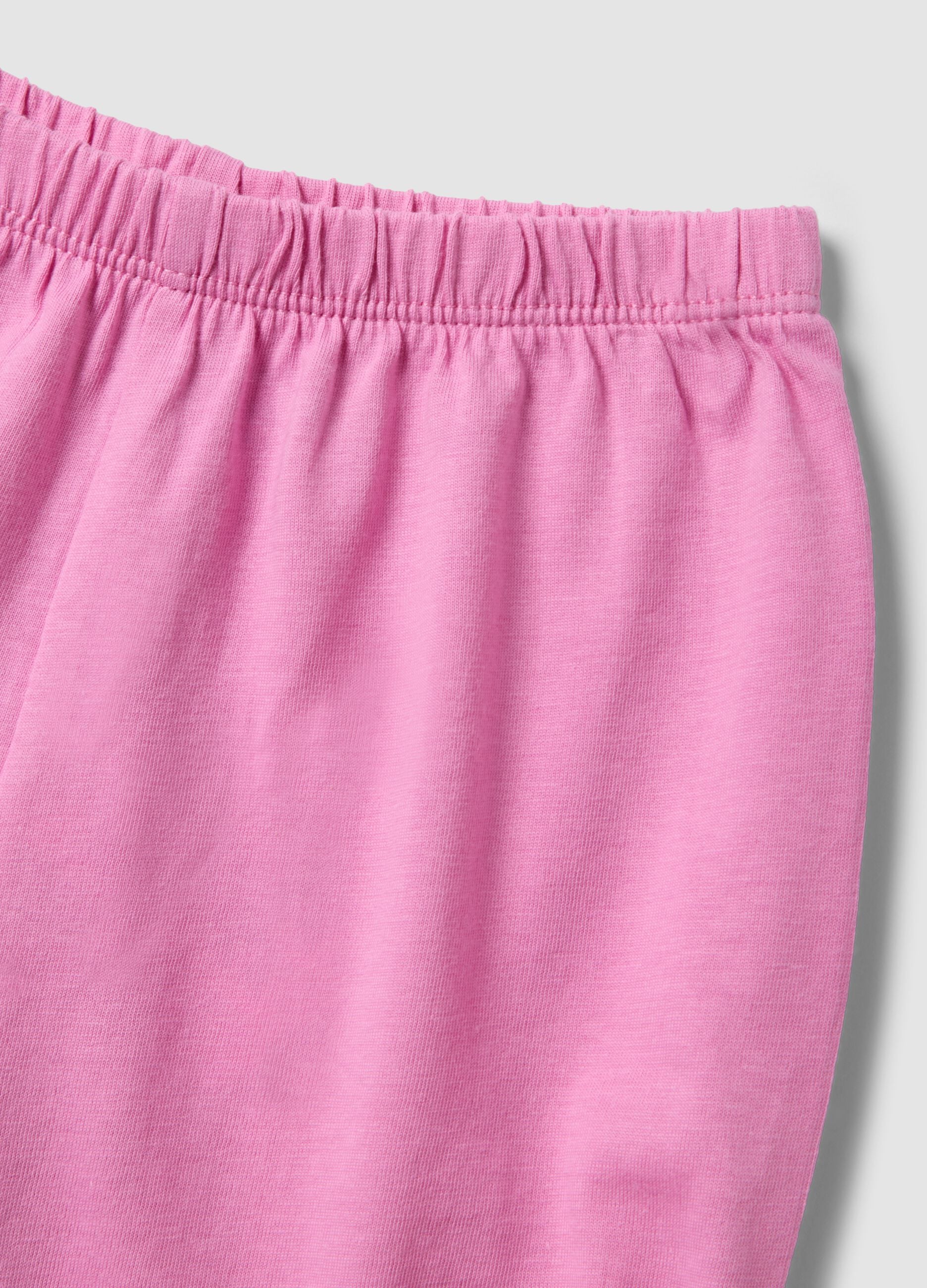 Multicolour pure cotton short pyjamas for baby girls with print