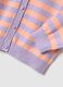 Girls' regular fit multicolour striped pure cotton cardigan_3