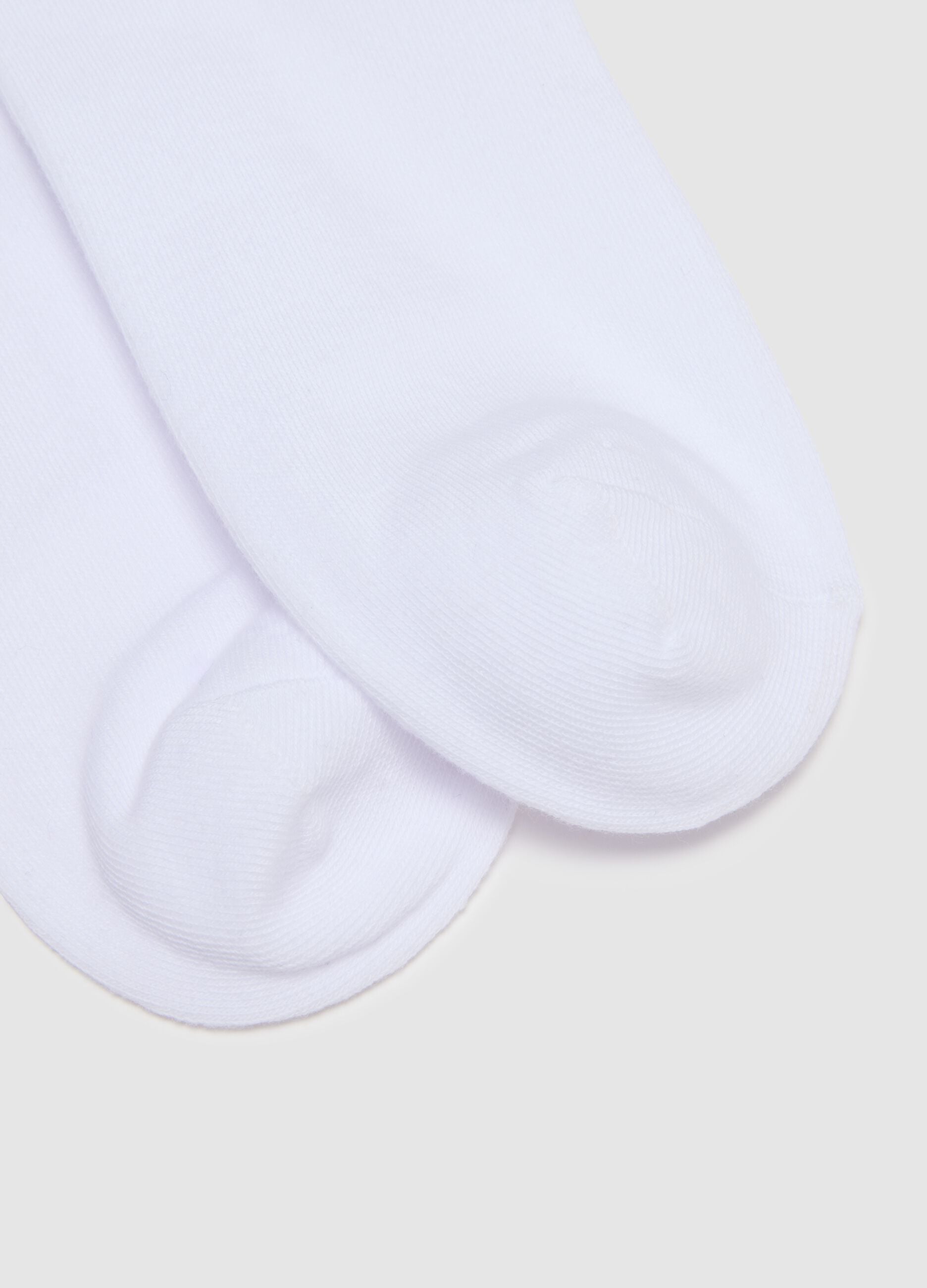 3-pack short white socks in stretch cotton blend