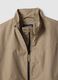Beige regular fit bomber jacket with zip_5