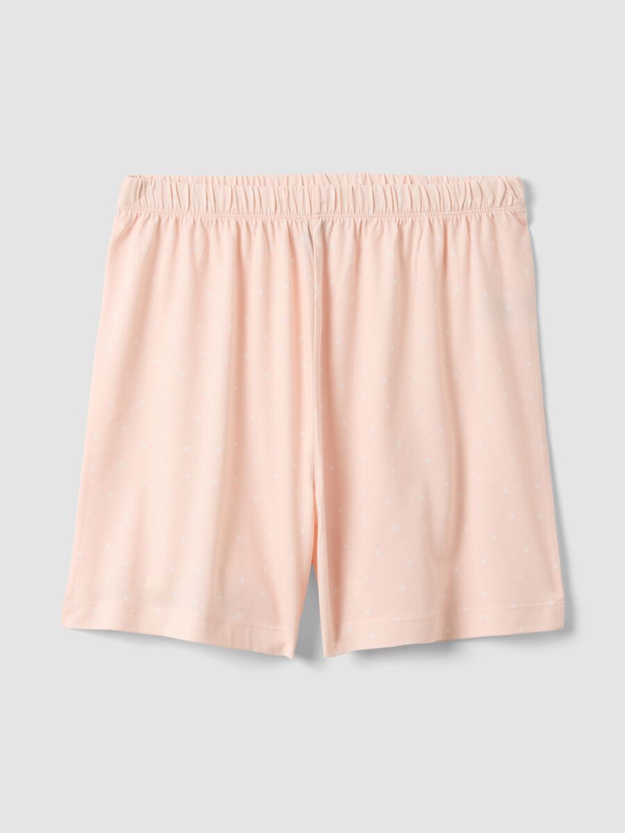 Pink polka dot pure cotton pyjama shorts regular fit_4