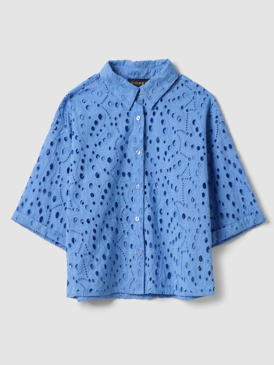 Light blue pure cotton broderie anglaise shirt_4
