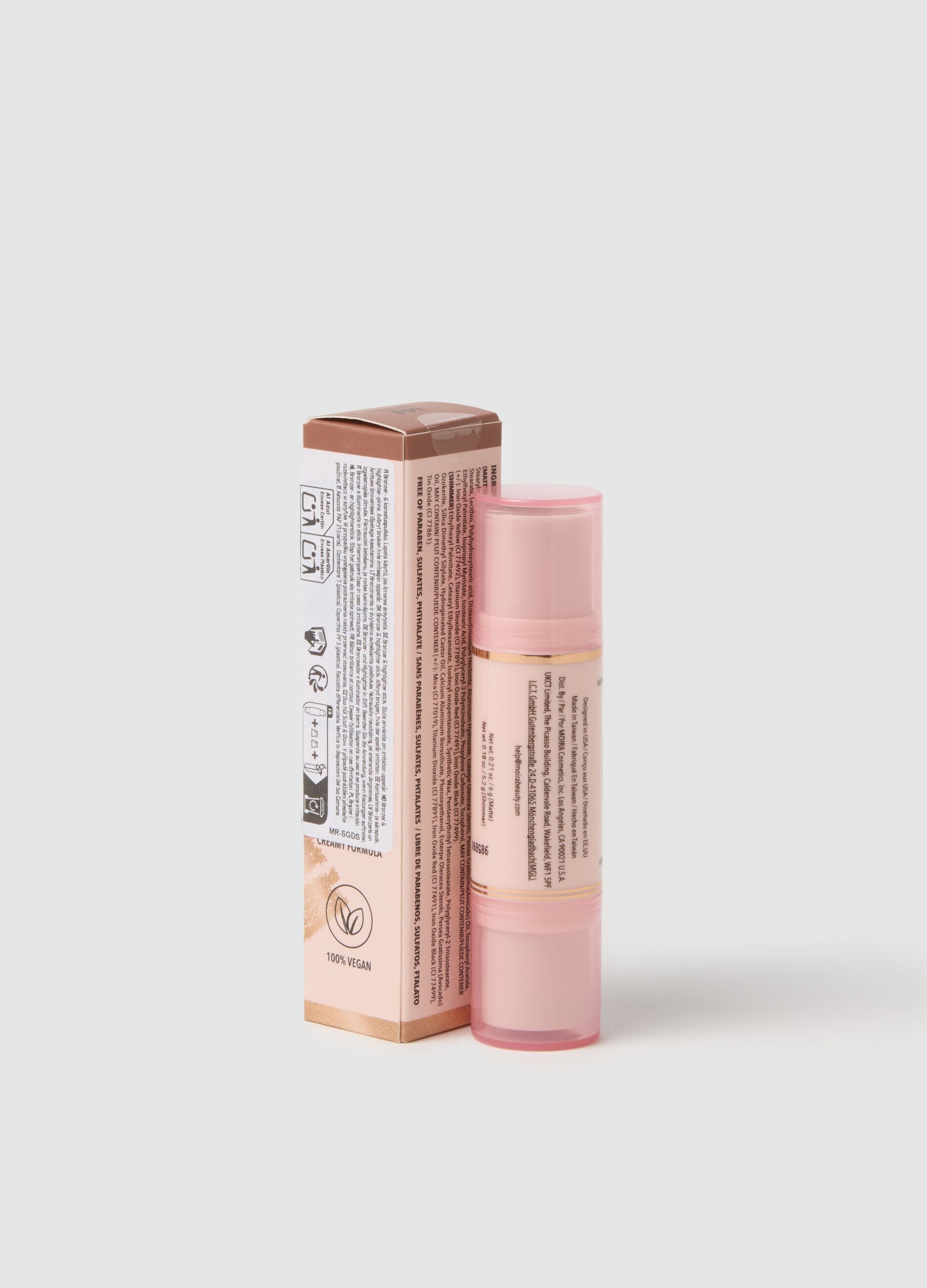 MOIRA SCULPT & GLOW DUO STICK 600 STAY WAVY - Korean makeup