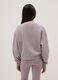 Oversized fit purple cotton crew neck sweatshirt for girls_1