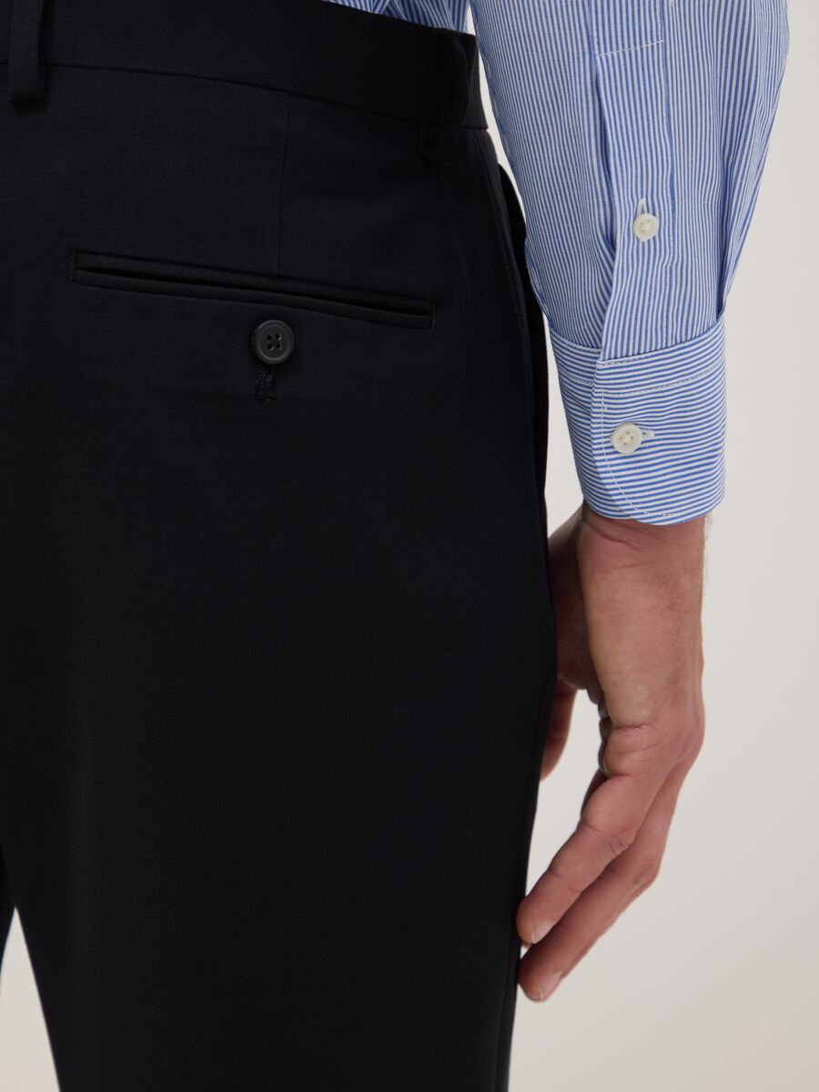 Camicia a righe multicolor in misto cotone slim fit easy iron_3