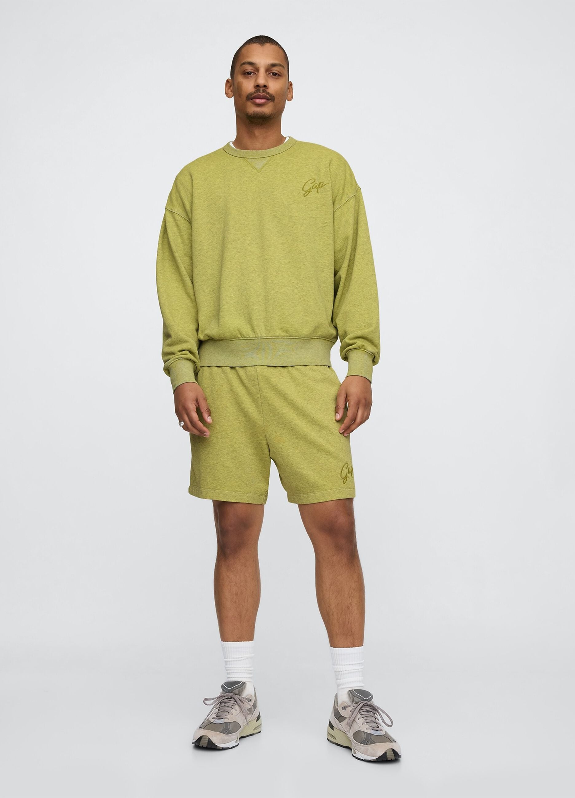 Green Sweatshirt with Embroidered Logo