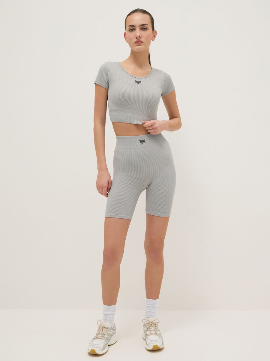 Grey Regular Fit Sports Shorts_0