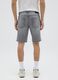 Shorts da uomo in puro cotone grigio slim fit_3