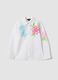 White pure cotton shirt with floral embroidery_3