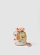 White pure cotton bucket bag with colourful crochet details_0