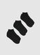 Three-pack ankle black sports socks_0