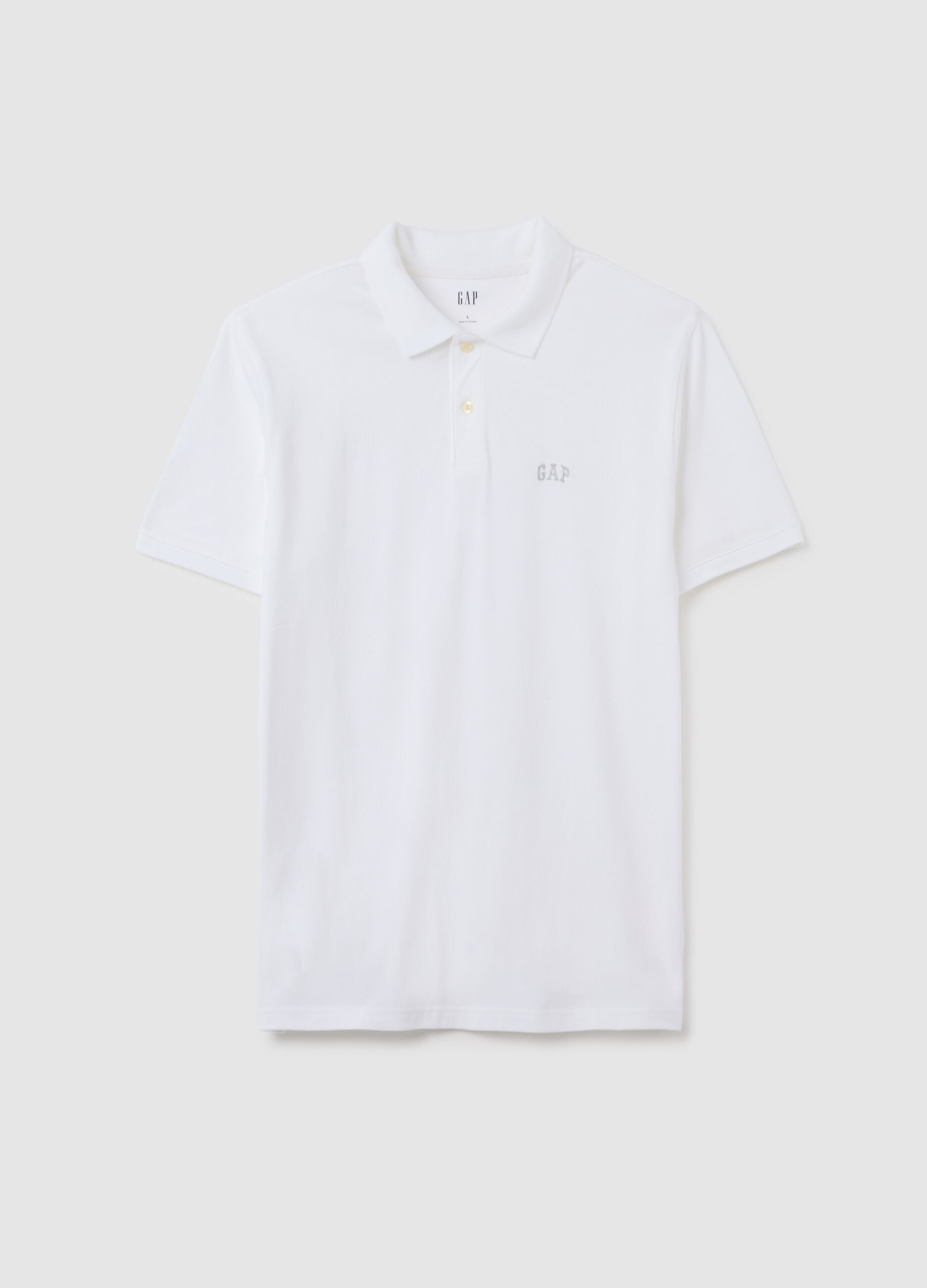 Pique polo shirt with embroidered logo
