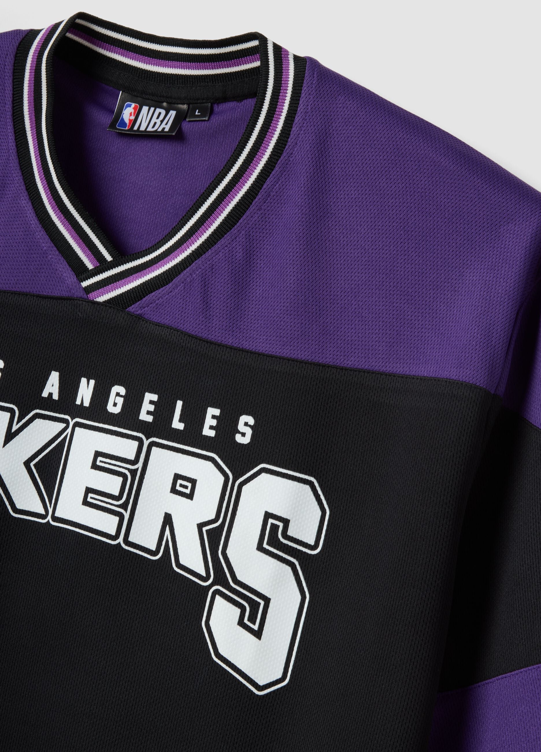 Los Angeles Lakers Regular Fit Multicolour Pure Cotton T-Shirt