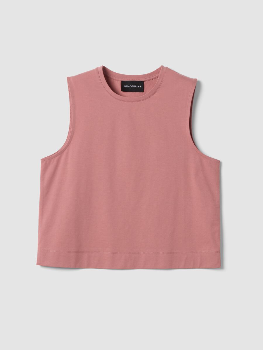 Tank top rosa in misto cotone regular fit_4
