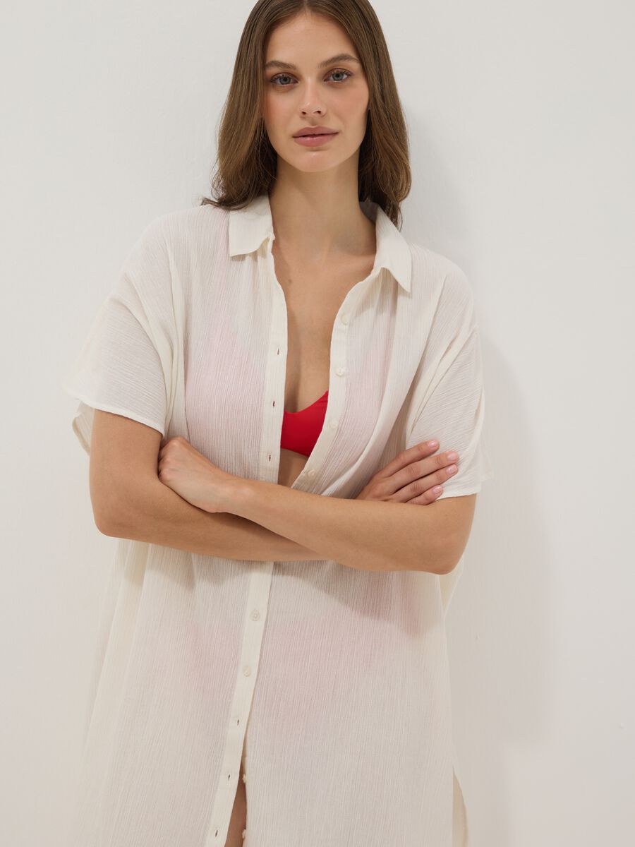 White pure cotton kaftan_0