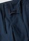 Blue linen and cotton blend cargo Bermuda shorts_5